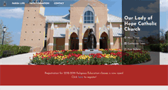 Desktop Screenshot of ourladyofhope.net