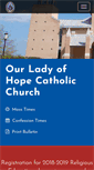 Mobile Screenshot of ourladyofhope.net