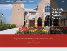 Tablet Screenshot of ourladyofhope.net